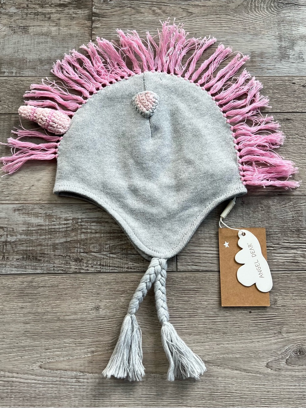 NWT Angel Dear Grey Unicorn Hat Size 18-24 Months